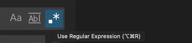 RegExp mode in VS Code
