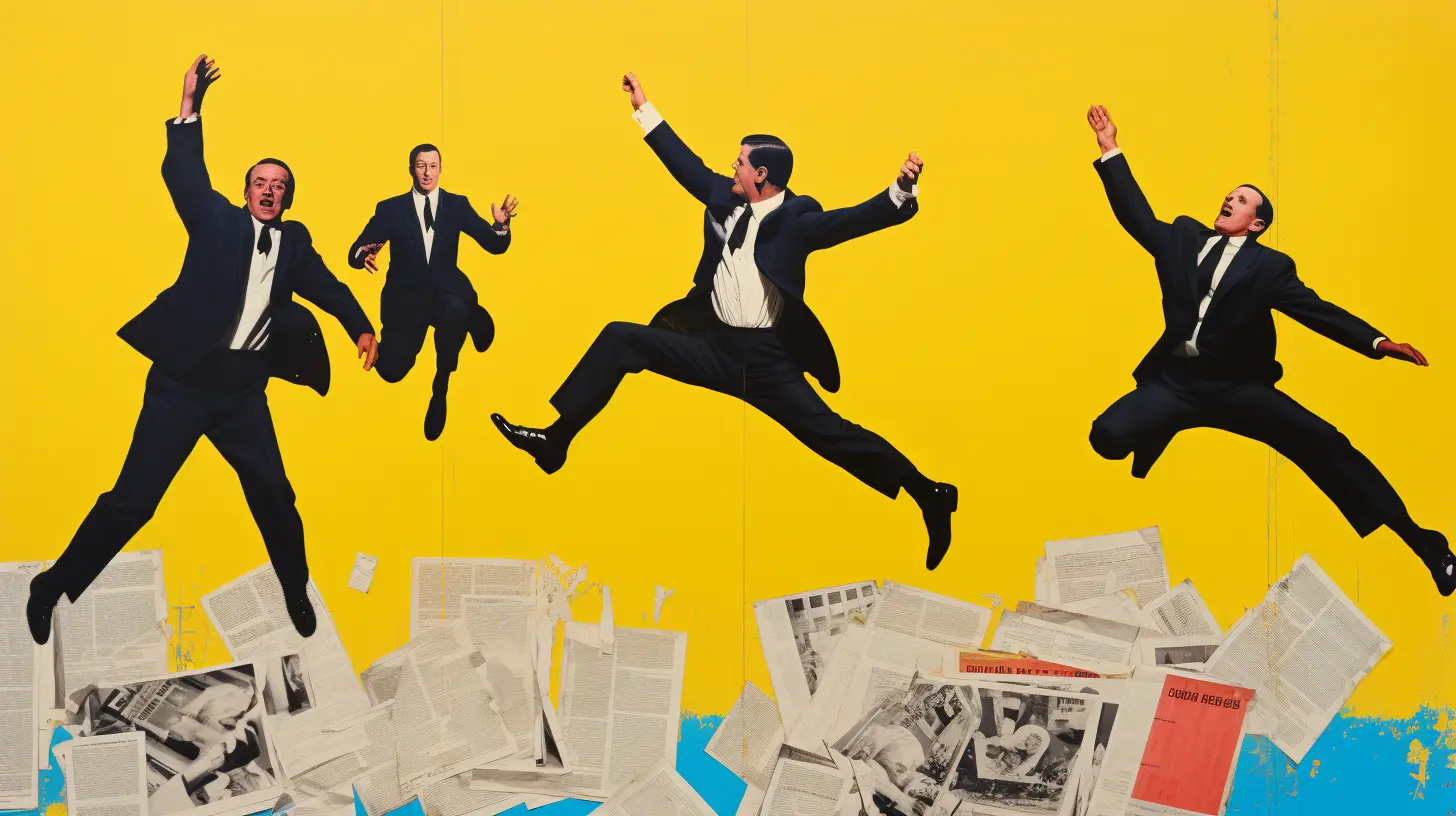 Jump oldschool illustration