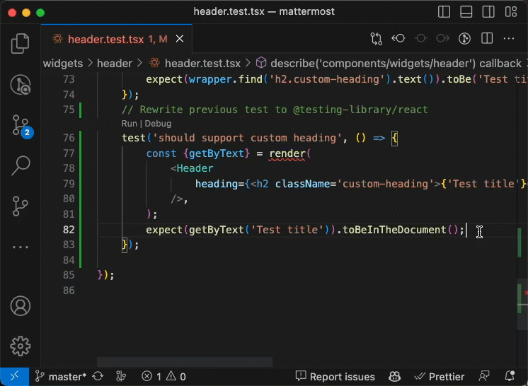 A gif showcase of how this additional comment helps in mattermost project