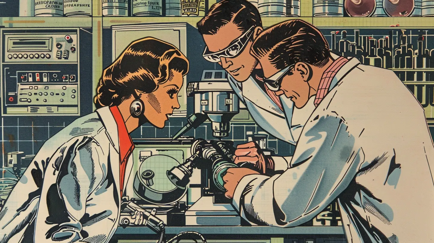 Scientists working together