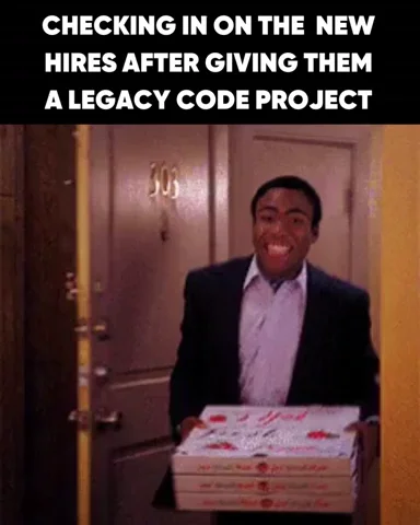 A meme about new hires leaving legacy project